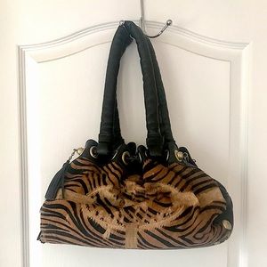 ✨🎁SALE🎁✨Designer Vintage Fendi Tiger Print & Leather Horse Bag/Purse